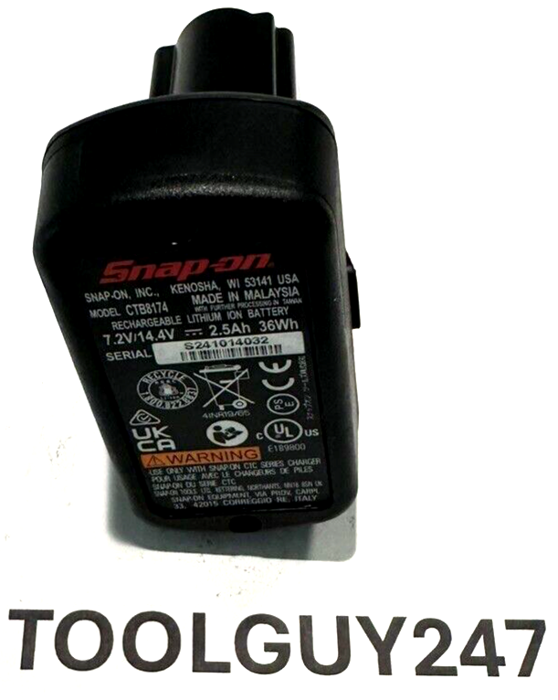 SNAP ON TOOLS Brand New ! CTB8174 14.4V 2.5 Ah Micro Lithium Battery
