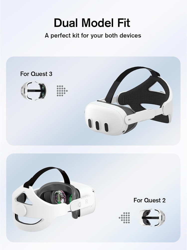 High-Quality Replacement Head Strap for Quest 2 - Better Balance & Fit