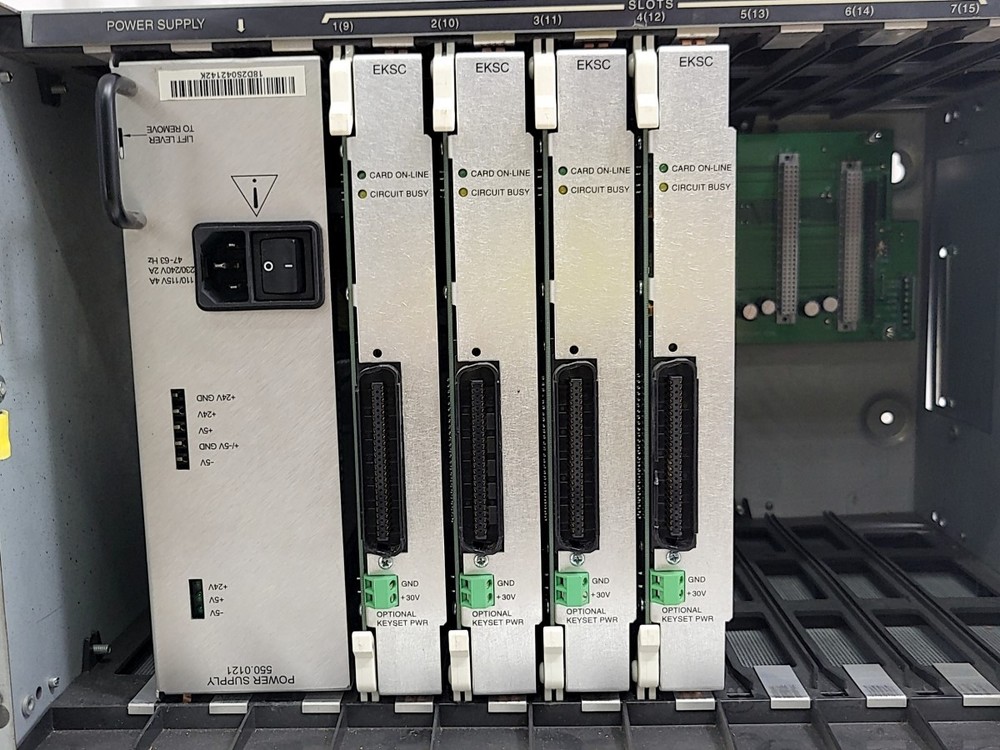 Inter-tel Axxess PBX Cabinet with Cards SEE NOTES