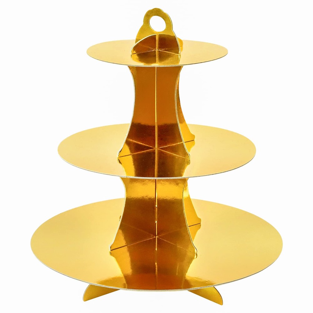 3-Tier Round Cupcake Stand, Cardboard Cupcake Tower