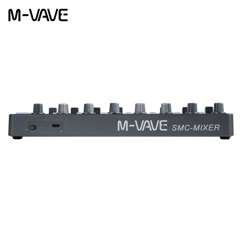 SMC MIXER Gray Wireless DAW Controller 8 Knobs 8 Faders Bluetooth USB Suitable f