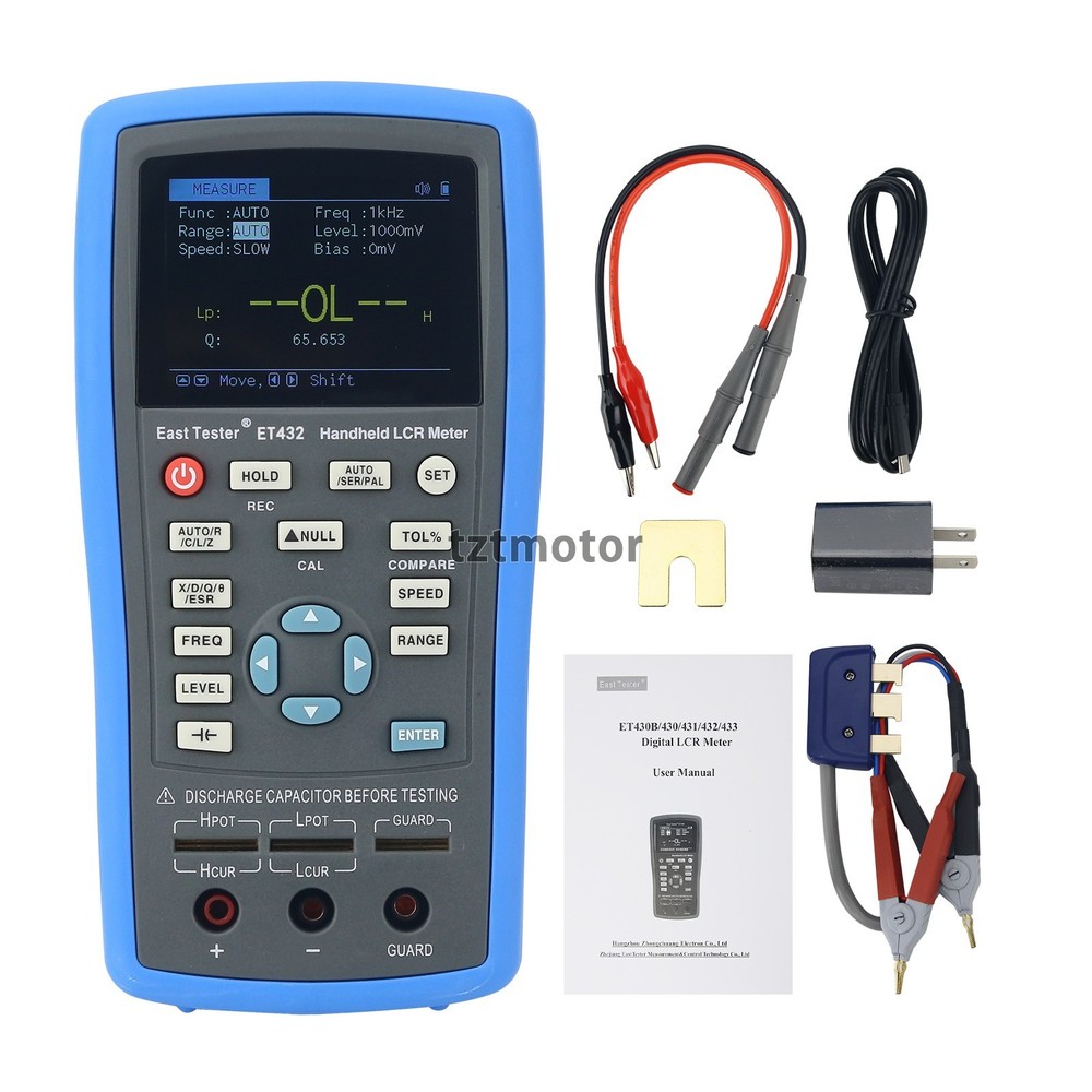 Handheld LCR Meter LCR Tester Capacitance Inductance Meter Frequency 100KHz tz