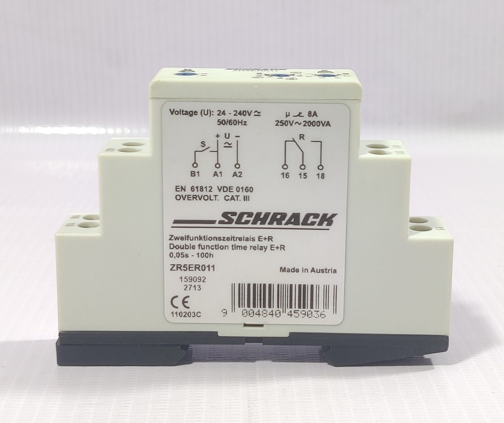 SCHRACK ZR5ER011 TIMER DUO FUNCTION ON OFF RELAY