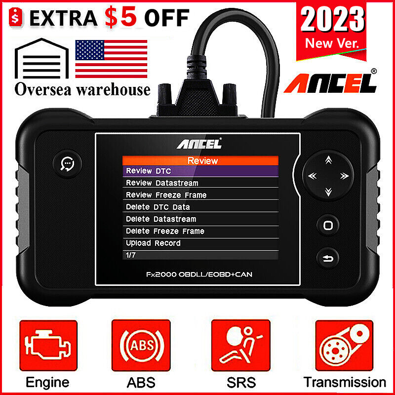 FX2000 OBD2 Scanner Code Reader for Engine Transmission ABS SRS