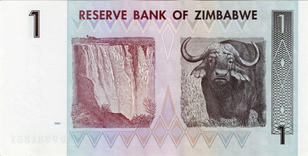 Banknote Zimbabwe P65 1 Dollar 2008