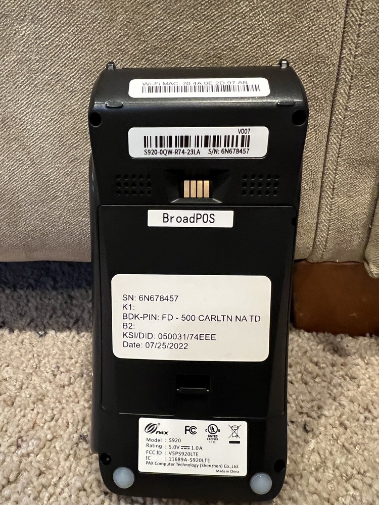 PAX S920 Wireless Terminal