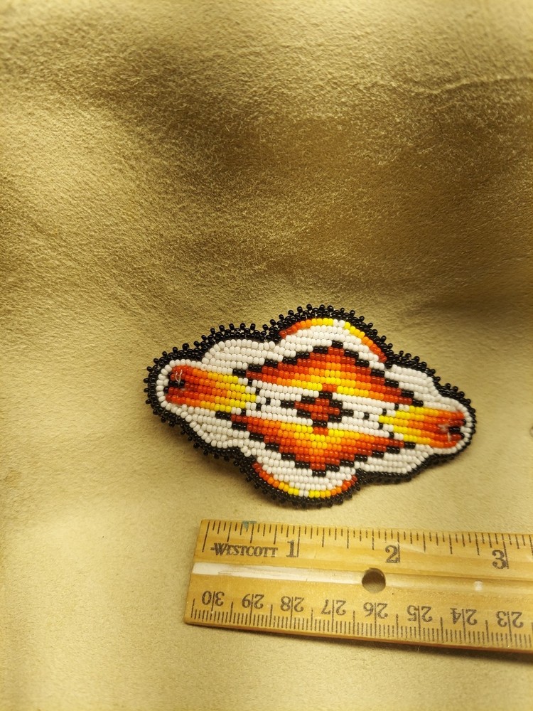 Beaded Hair Barrette Diamond White