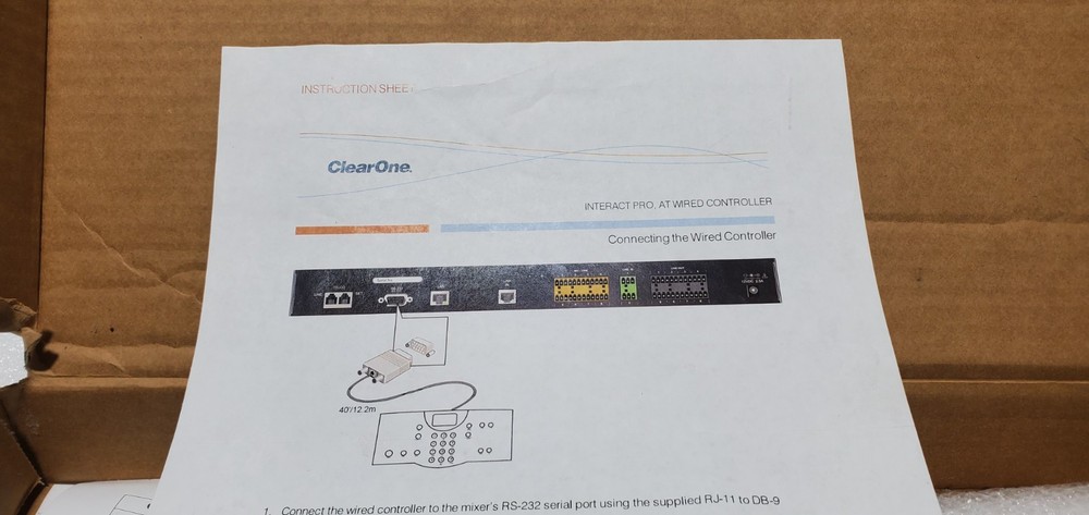 CLEARONE INTERACT at AUDIO CONFERENCE PROCESSOR 910-154-010 (rev 9.0.1) New.