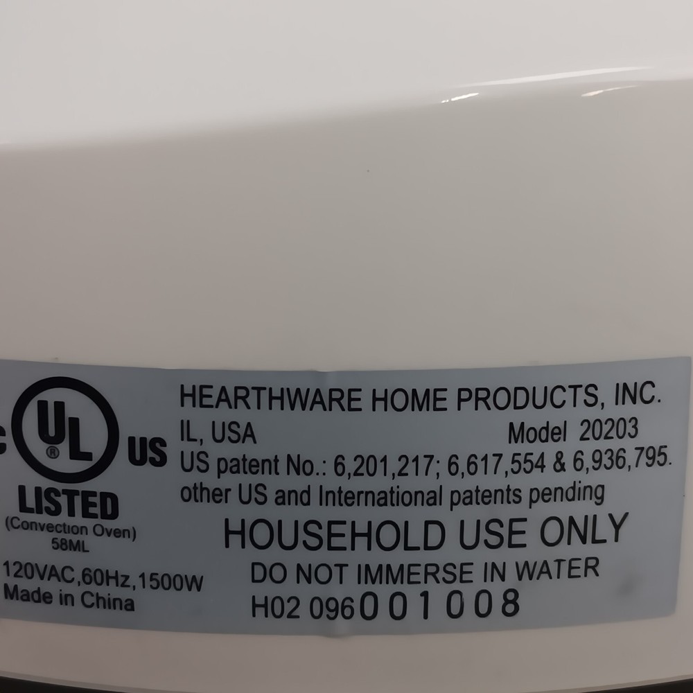 NuWave Infrared Oven Hearthware/Heating Element Replacement Part 20203