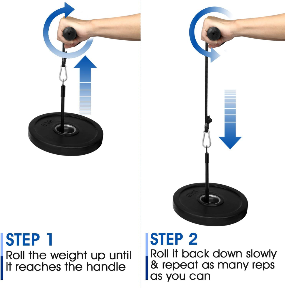 Wrist and Forearm Blaster - Wrist Roller & Forearm Roller for Training, Workout