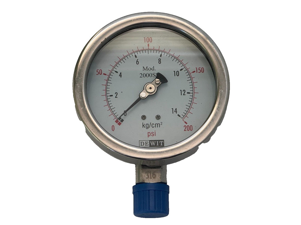 NEW Dewit 2000SS Pressure Gauge