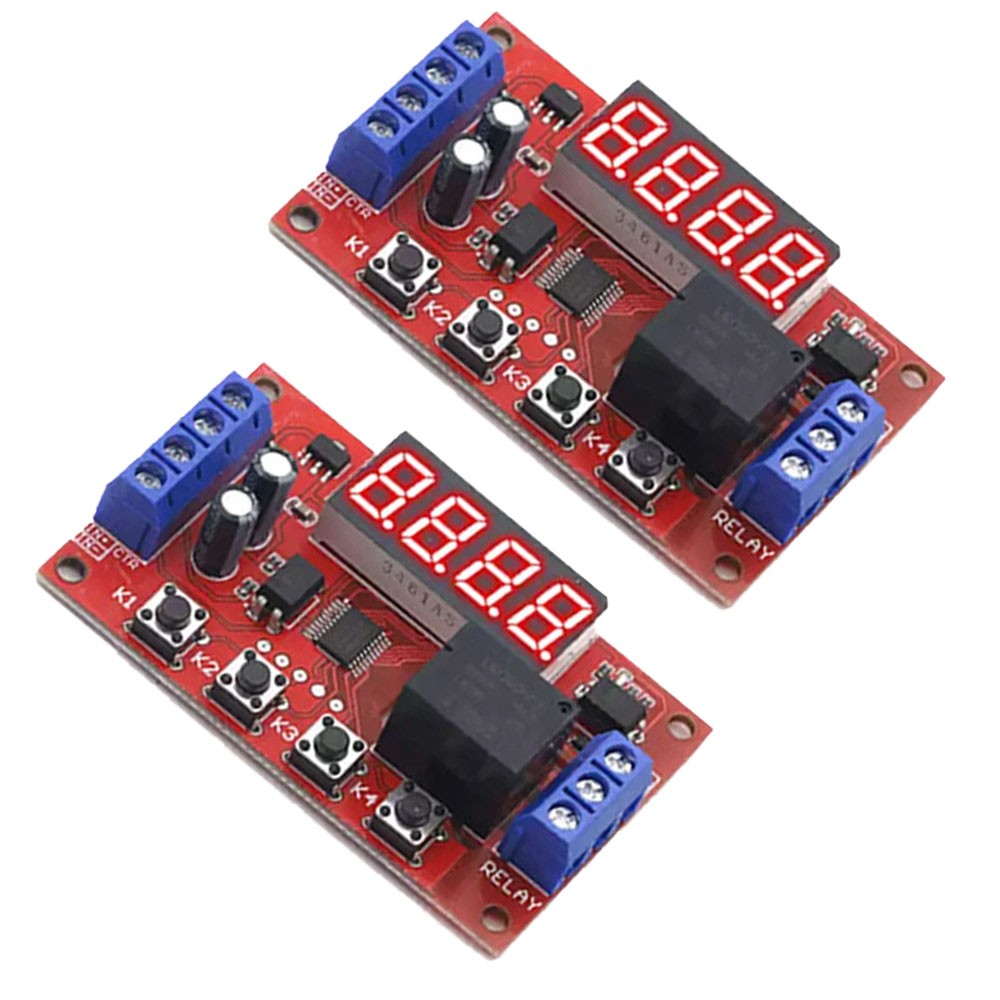 2Pc DC5V 10A Adjustable Time Delay Relay Module LED Digital Timer Control Switch
