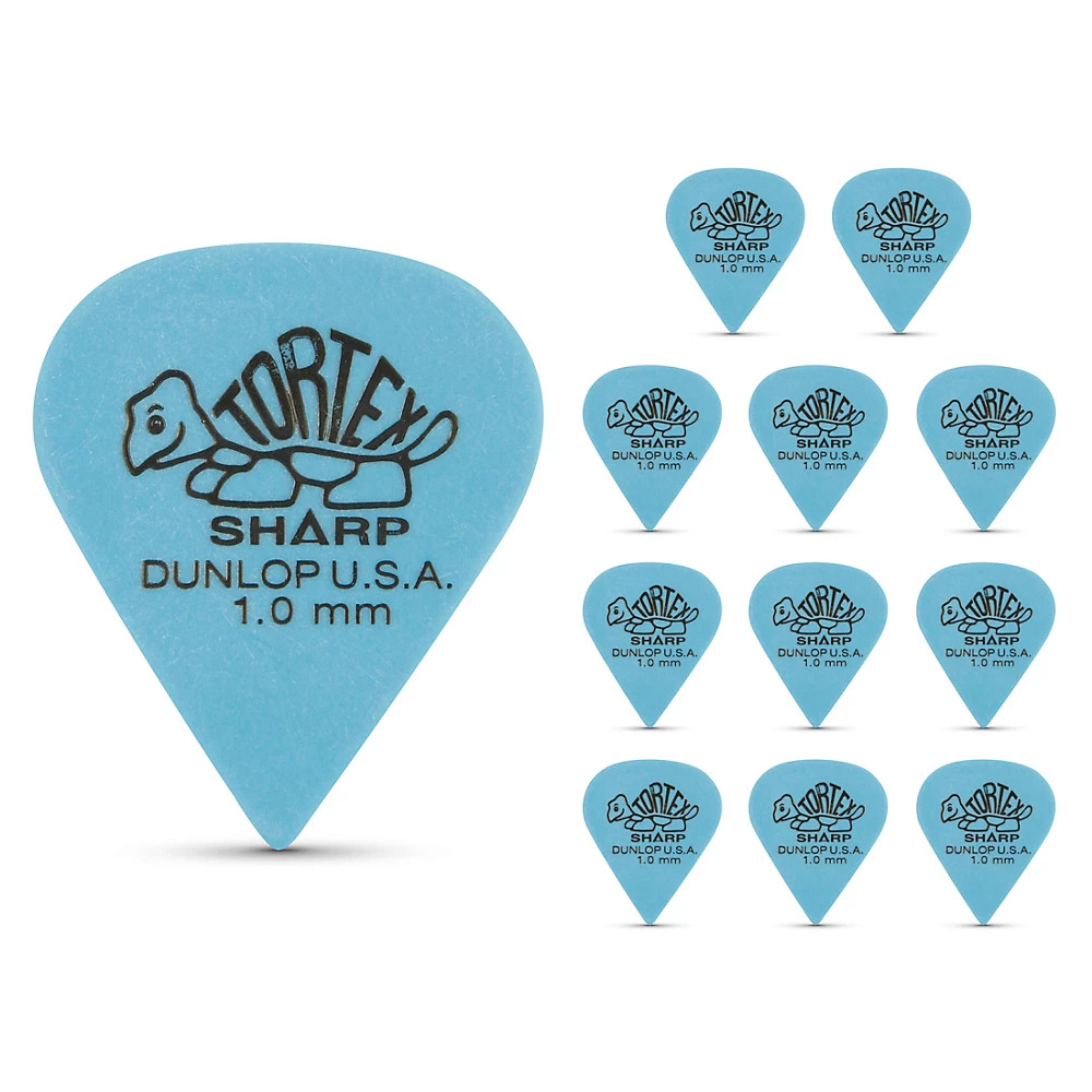 Dunlop Tortex Sharp Guitar Picks 1 Dozen 1.0 mm