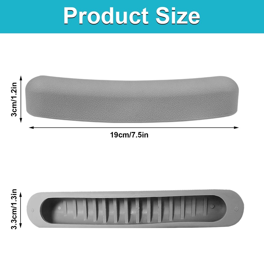 2 Pcs Underarm Crutch Pad Replacement Padding for Walking Arm Crutches Gray