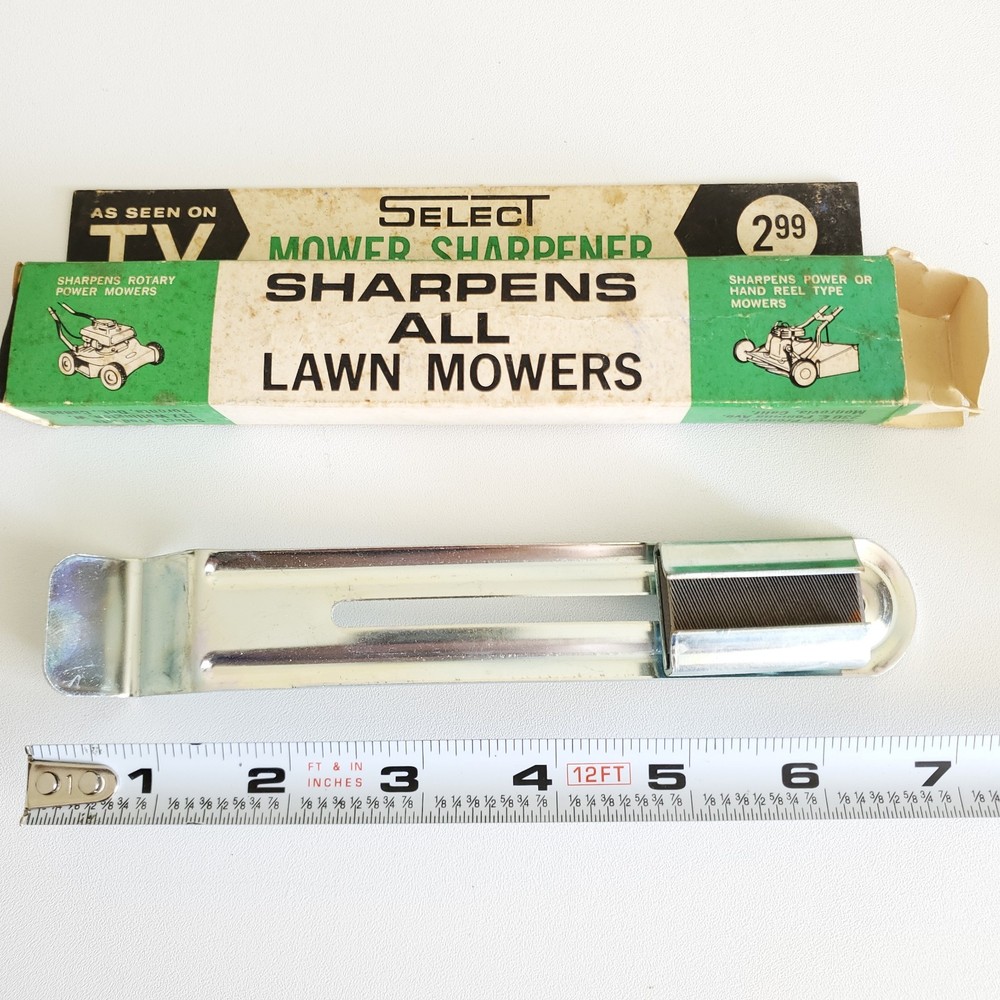 Vintage 1960 Selectool Master Sharpener Original Box & Select Mower Sharpener