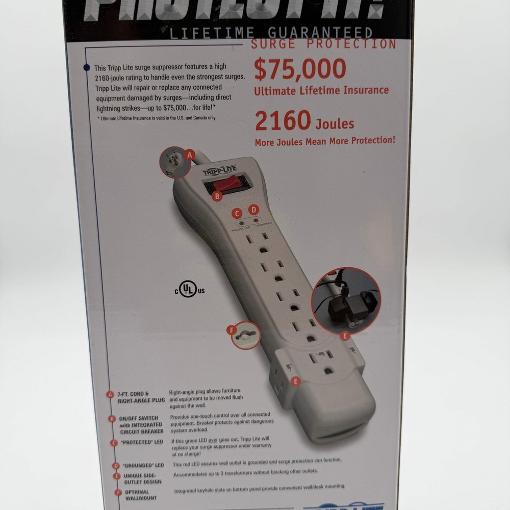 Trip-Lite Super 7 Surge Protector White