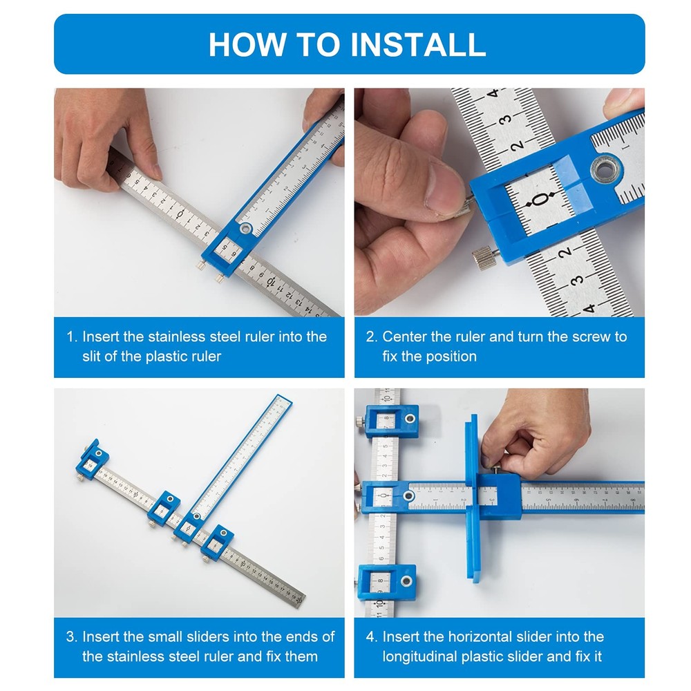 Cabinet Hardware Jig Drill Guide for Handles & Knobs Installation