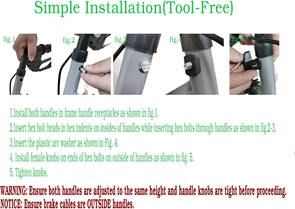 Rollator Knob,Replacement Arm Adjustment Knobs for Rollator,1Pair(2Pcs), Black