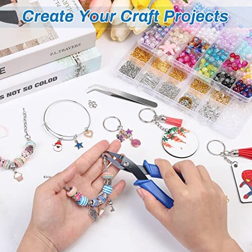 Split Ring Pliers for Jewelry Making, Split Jump Ring Opener Tool Keychain