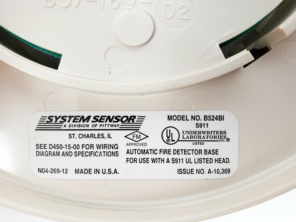 System Sensor B524BI S911 Automatic Fire Detector Base - NEW
