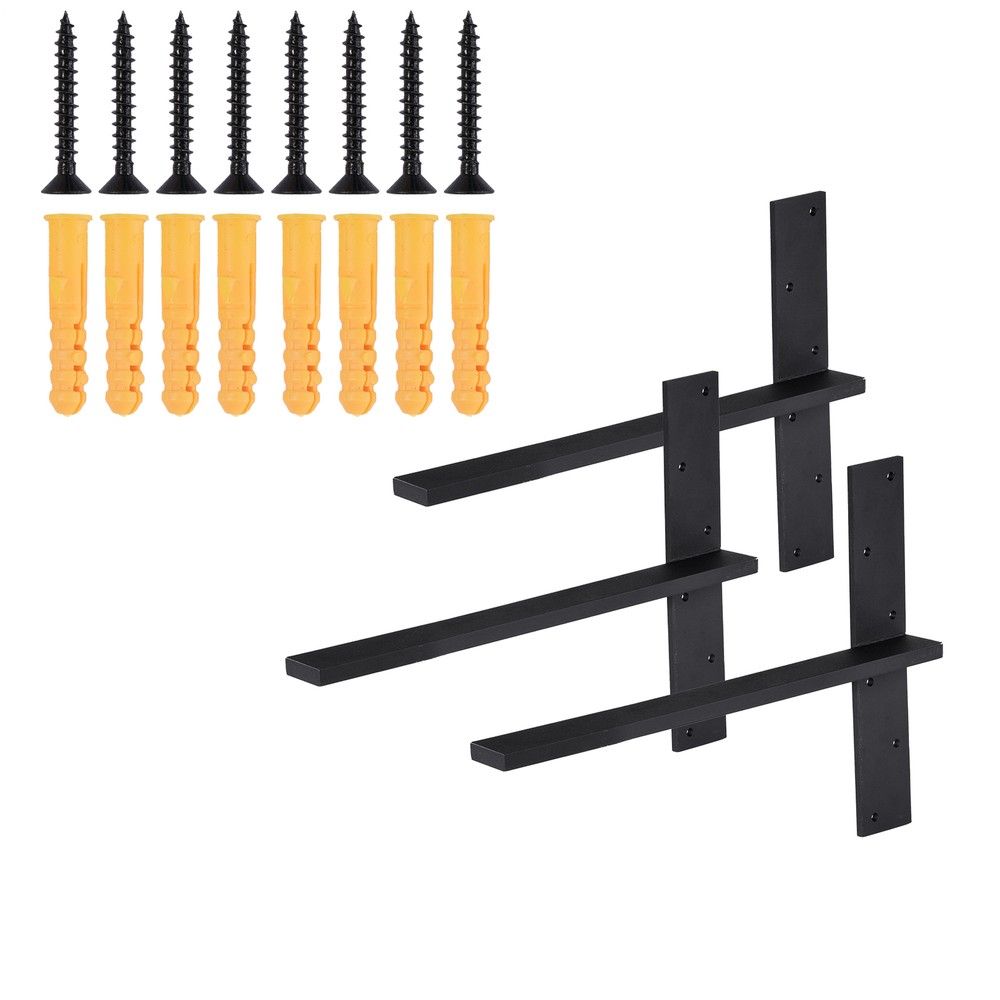 3pcs Shelf Bracket 18-24in T-shaped Floating Shelf Brackets