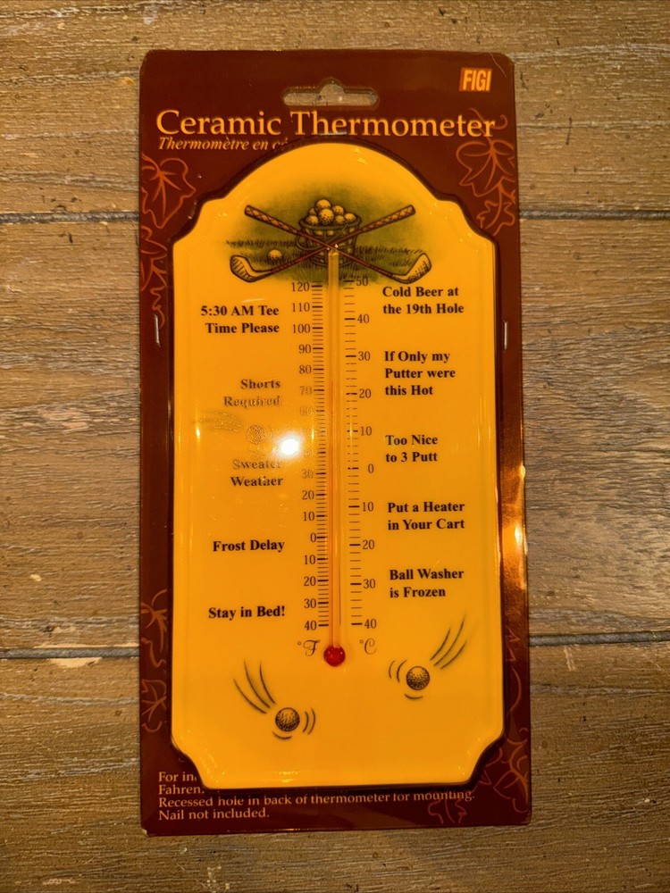 Figi Graphics Golf Ceramic Thermometer