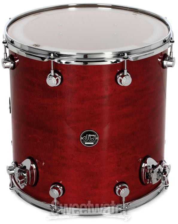 DW Performance Series Floor Tom - 16" x 16" Cherry Stain Lacquer