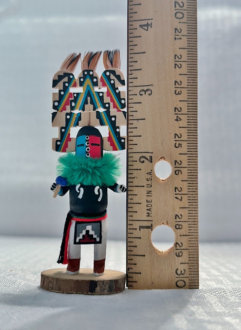 Vintage 4” Kachina Doll | Hopi Hemis | Handcrafted & Signed | Native American