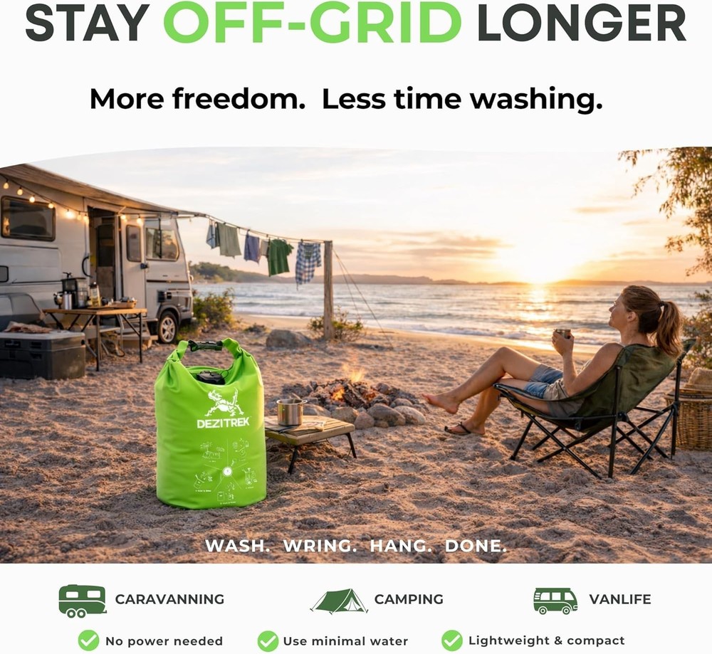 Large Portable Washing Machine – 4.4 lbs High-Capacity Off-Grid Laundry Solution