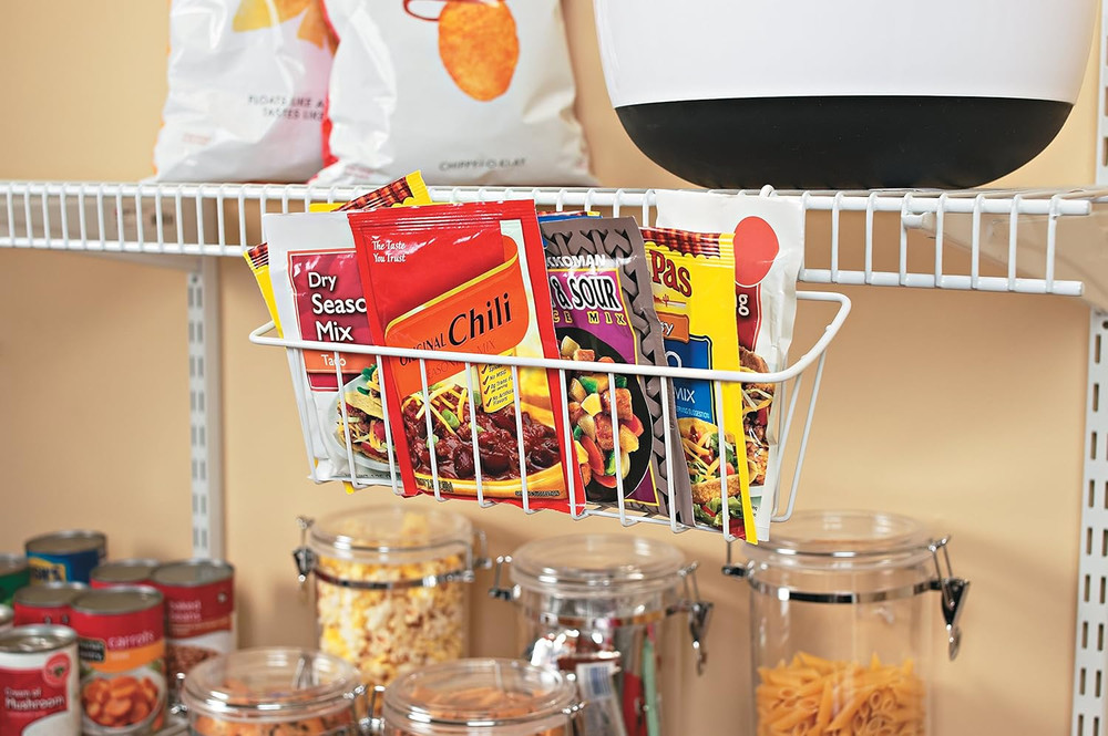 3937 Packet Pal Wire Shelf Storage Accessory, White