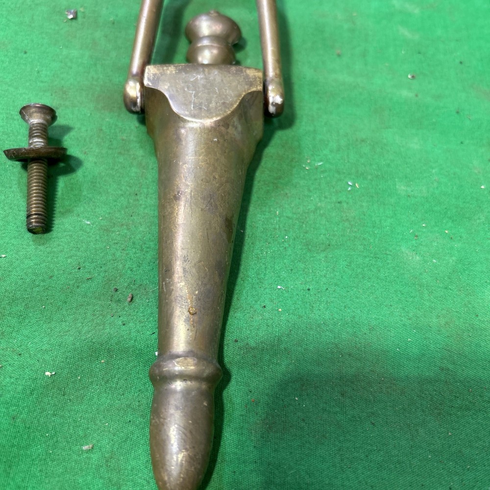 Vintage Classic Shield Solid Brass Door Knocker Traditional 7 .5” Plus Screws