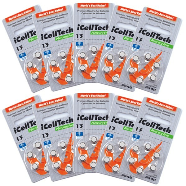 iCell Tech Size 13 Hearing Aid Batteries **Platinum**