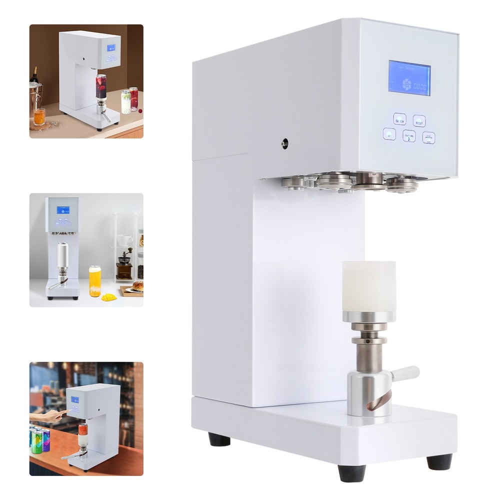 Automatic Pop Can Sealing Machine Can Sealer Container Plastic Bottles W/Counter