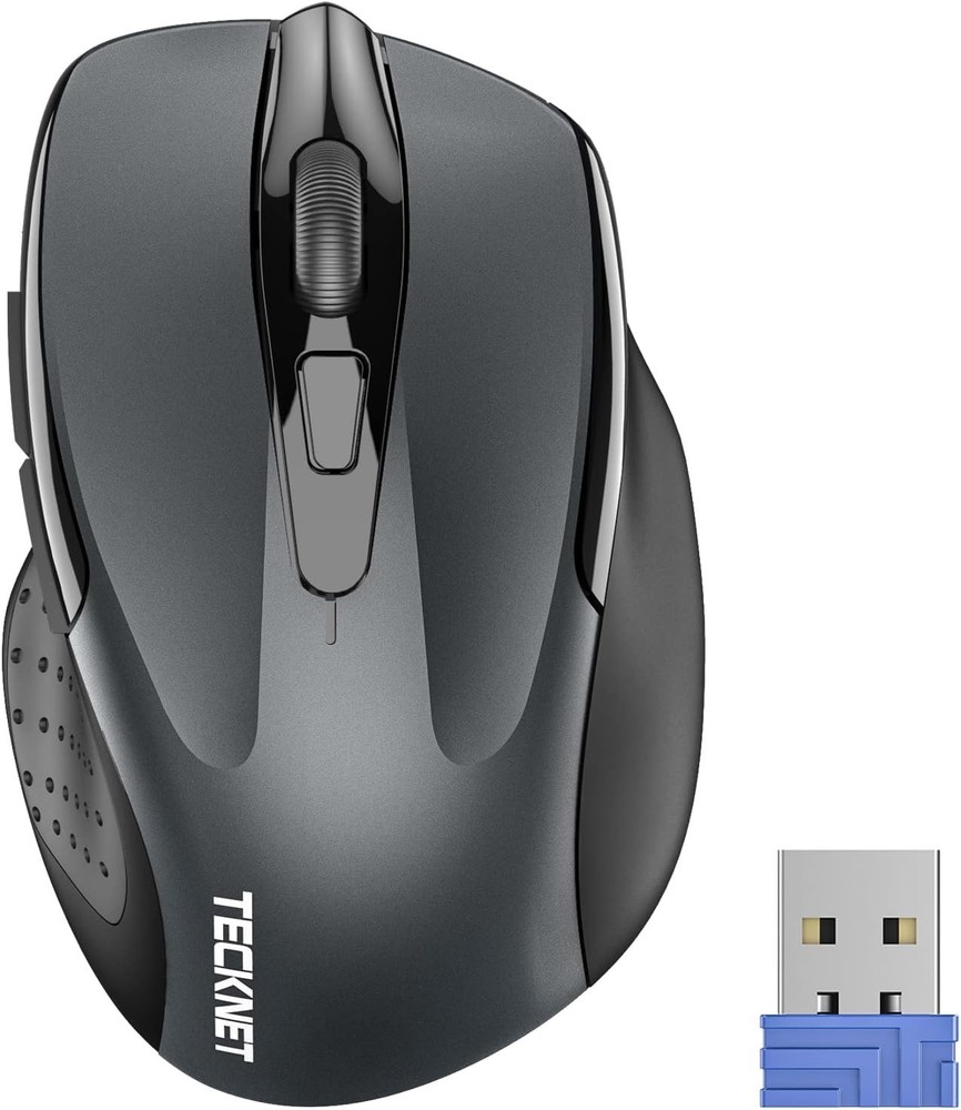 TECKNET Cordless 6 Button 2.4GHz Mouse Model M003 Black