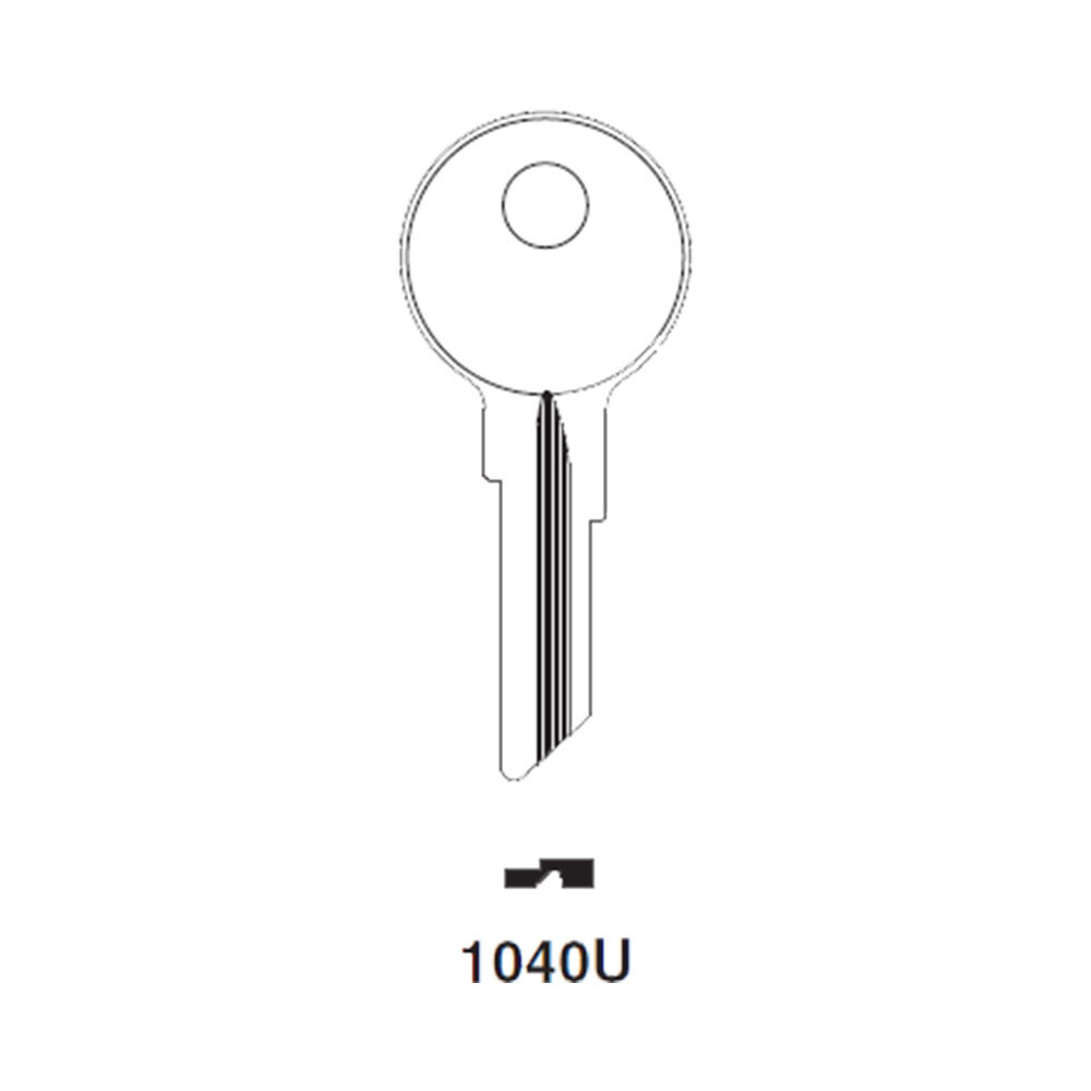 1040U Key Blank – Nickel