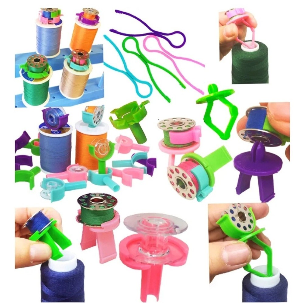 PeavyTailor 20pcs Bobbin Holder Clamp Thread Organizer Sewing Machine #2