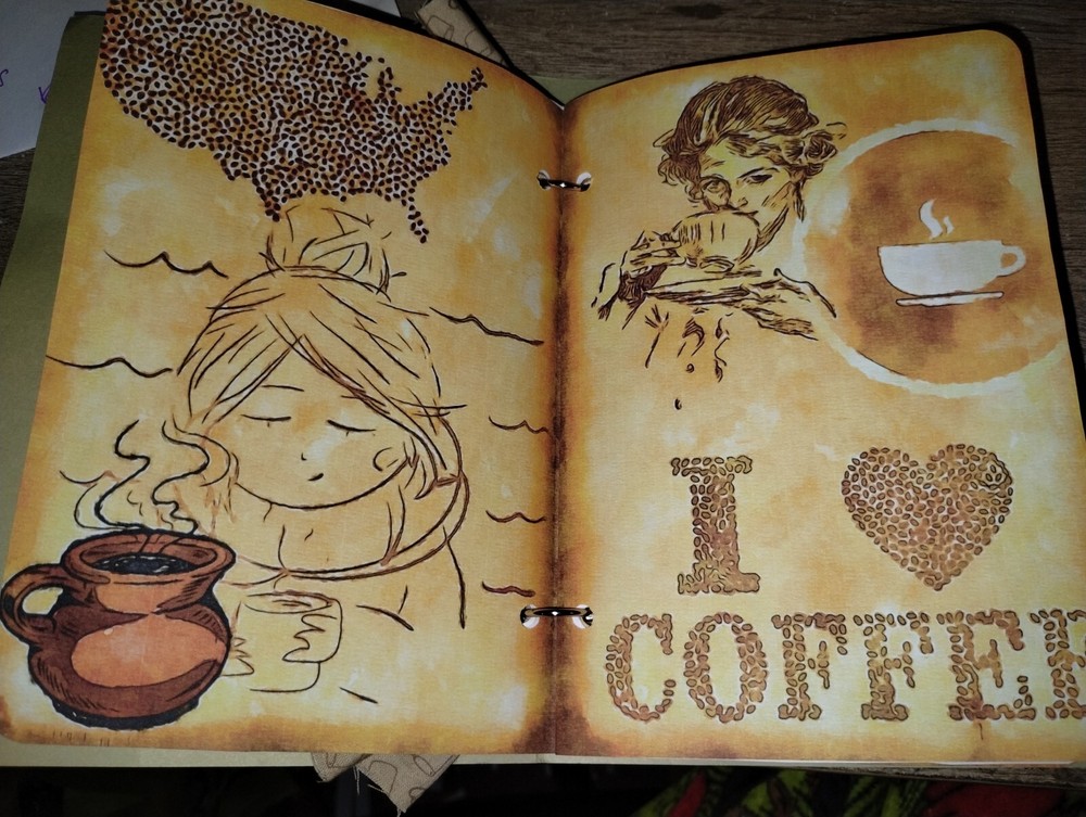 Coffee Junk Journal Scrapbook USA