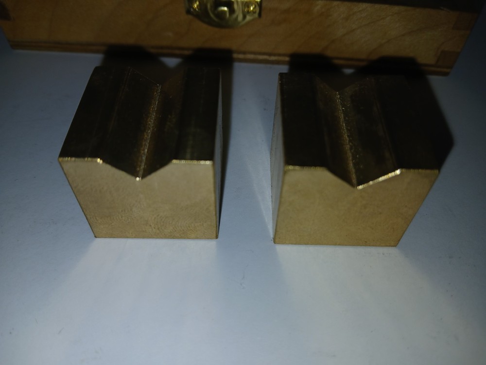 Mini Brass V Block Set/Vise Workholding