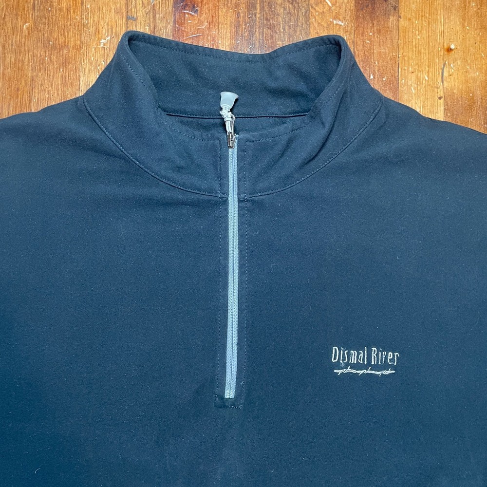 Peter Millar Jacket Mens Large Black Pullover 1/4 Zip Element Dismal River Golf