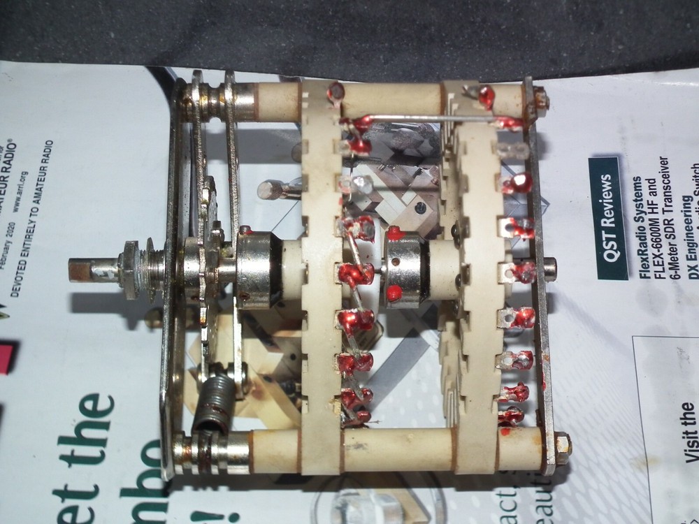 LARGE CERAMIC SWITCH 2 x 10 POSITIONS HF LINEAR AMPLIFIER ANTENNA TUNER QRO
