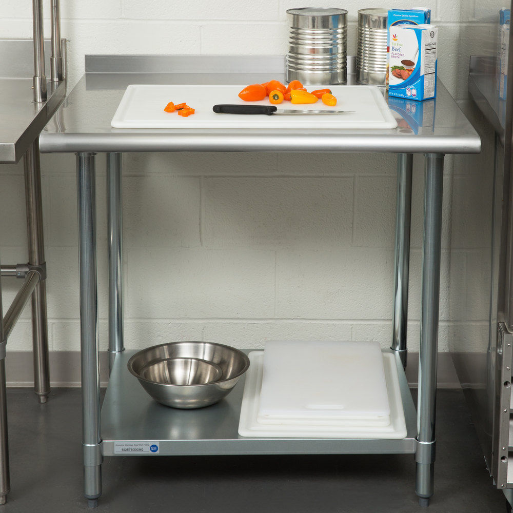 NEW!! 30" x 36" Stainless Steel Work Prep Table Undershelf Restaurant Backsplash