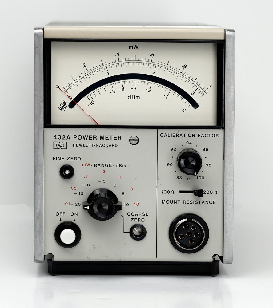 HP / Keysight 432A Power Meter with 8478B Thermistor Mount & Cable