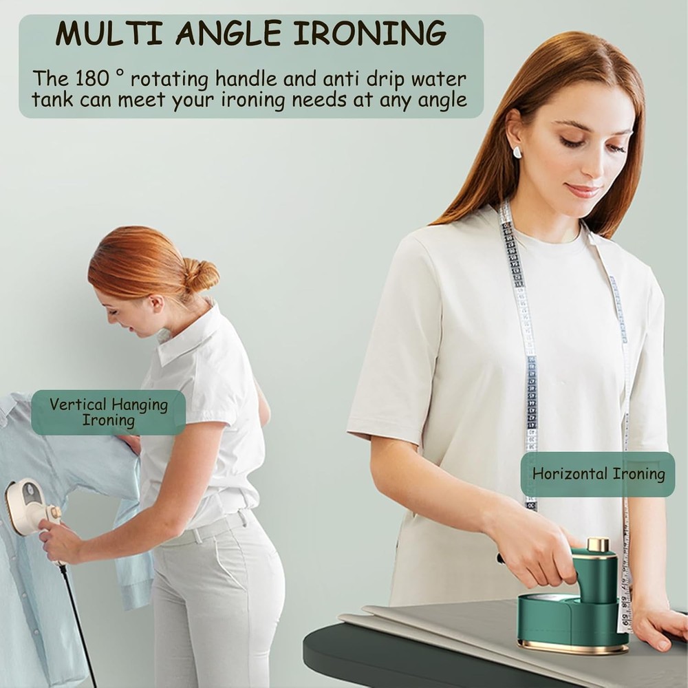 Handheld Electric Iron: White Foldable Style – Perfect for Small Spaces