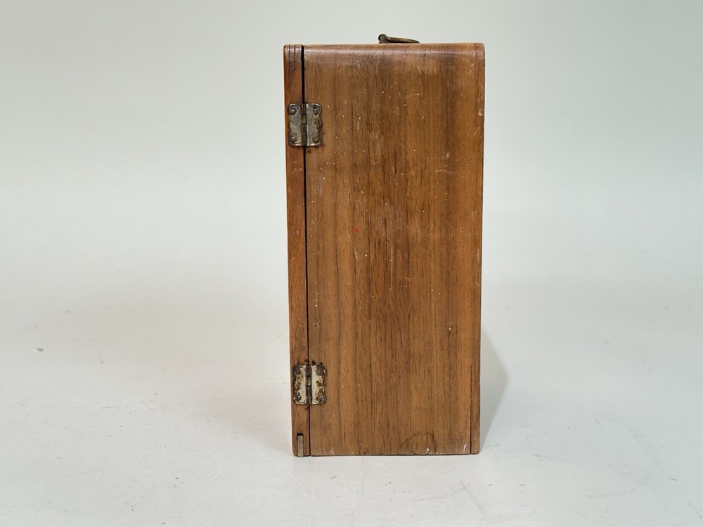 Bausch & Lomb Model R Microscope with slides & Wooden Case