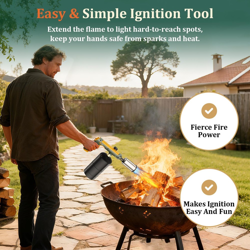 Powerful Propane Torch, Kitchen Cooking Torch, Culinary Torch Campfire Starte...