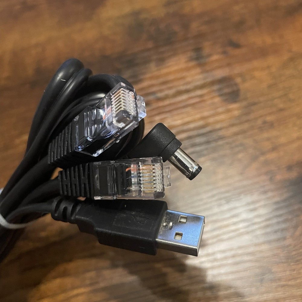 ✅USB to RJ45 Programming Cable w/ DC Power Plug for Radios POS Routers #️⃣0116