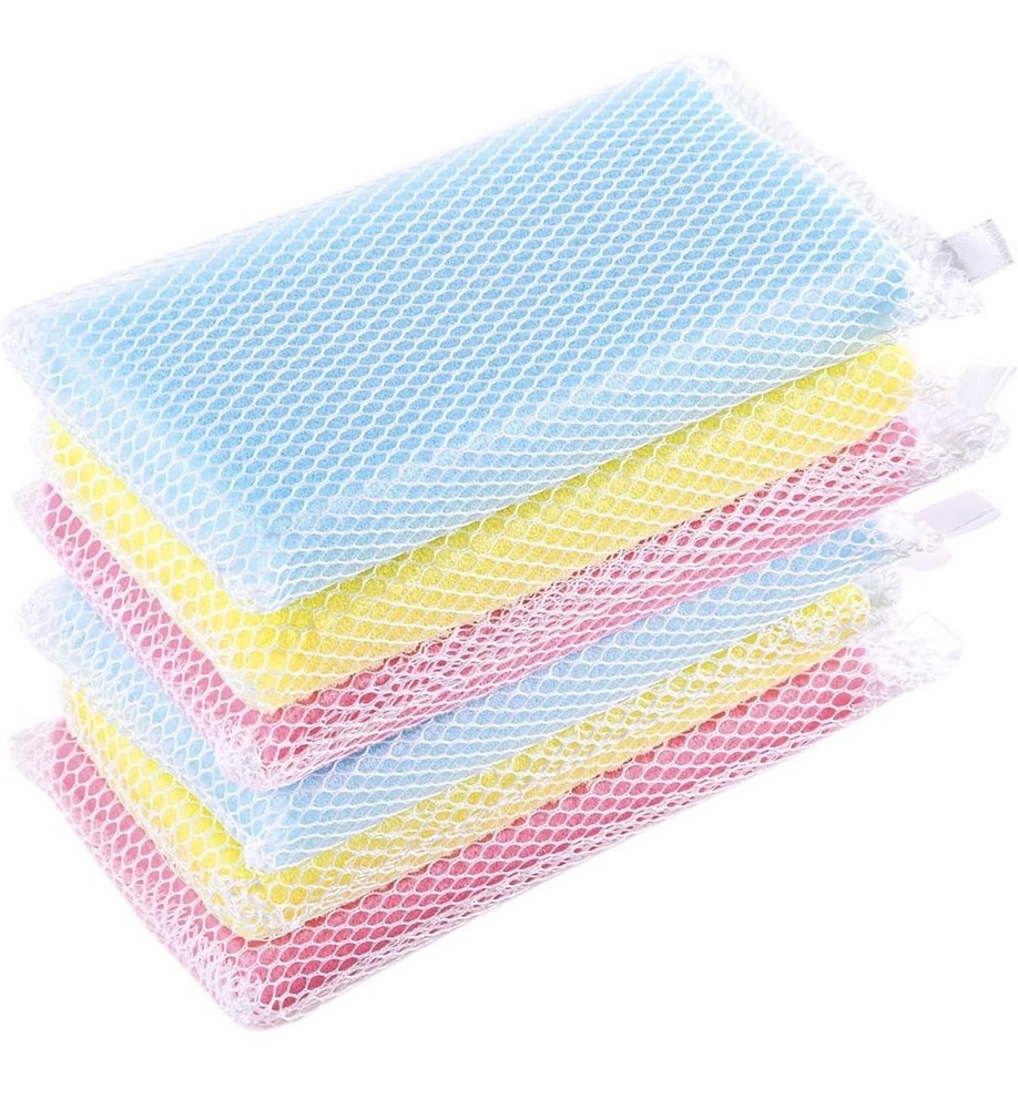 NuValu Multi-Purpose Mesh Net Kitchen Cleaning Dishwash Sponge Assorted Color...
