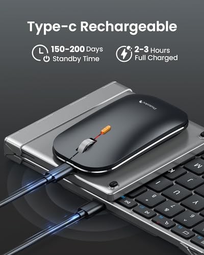 Foldable Keyboard and Mouse, XKM01 True Full-Size Folding Keyboard Black Gray