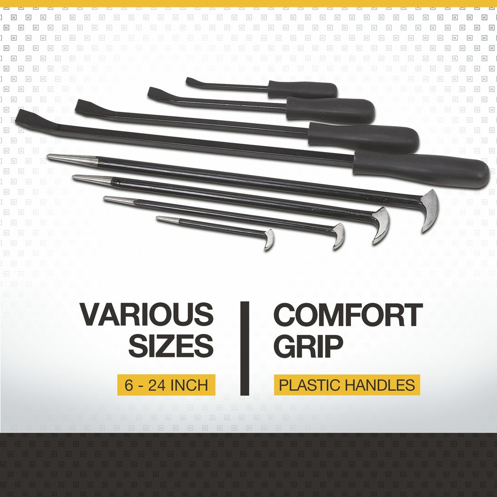 Klutch Pry Bar Set, 8-Pc.