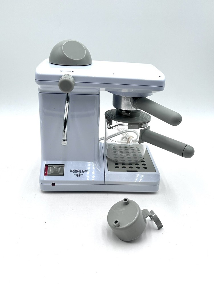 TSK 165 Mini 4 Cup Espresso Cappuccino Maker White Tested WORKS